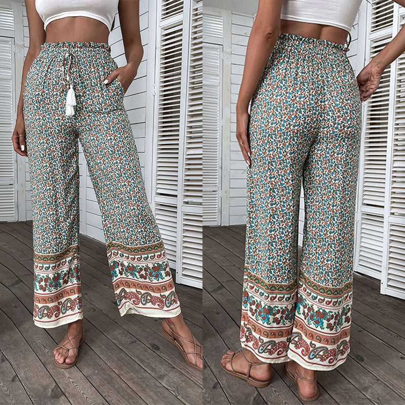 Boho-Hose mit elastischem Bund