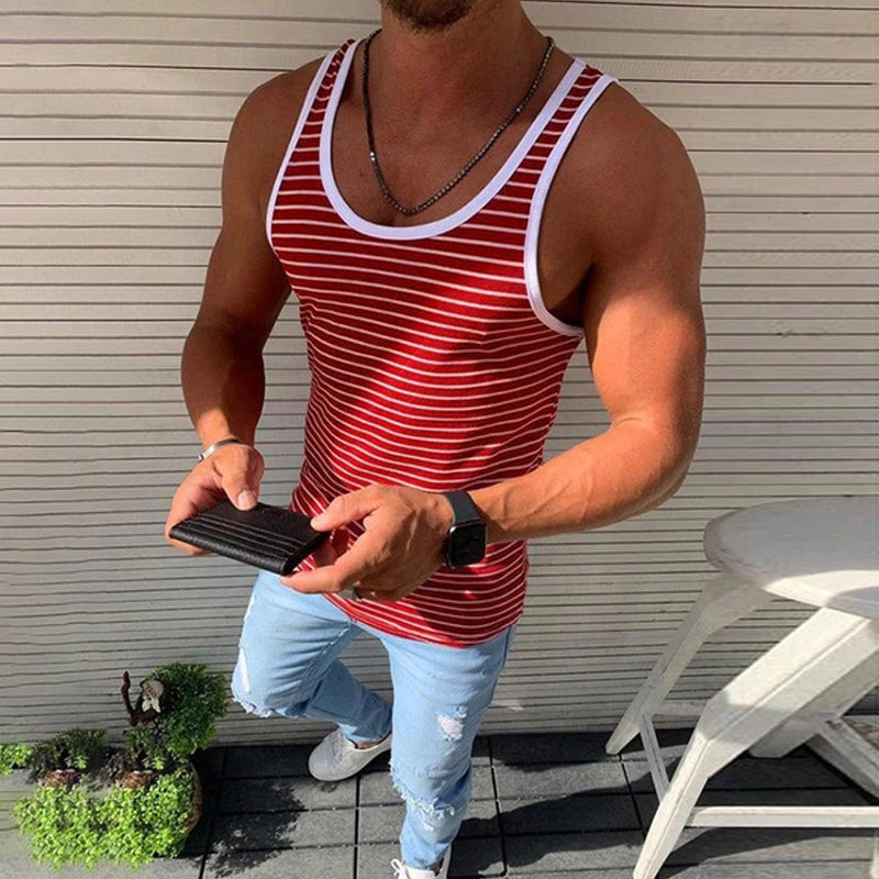 Gestreiftes lässiges Tanktop für Herren