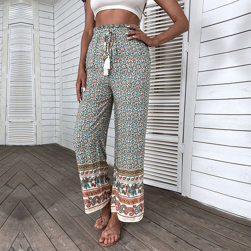 Boho-Hose mit elastischem Bund