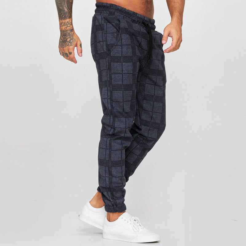 3D-Digital-Plaid-Hose für Herren