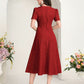 Rotes Midi-Kleid mit Eleganz - Helena