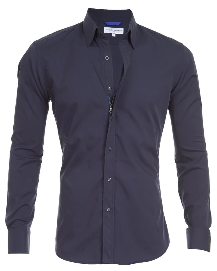 Oscar - STRETCH ZIP SHIRT (Hemd)