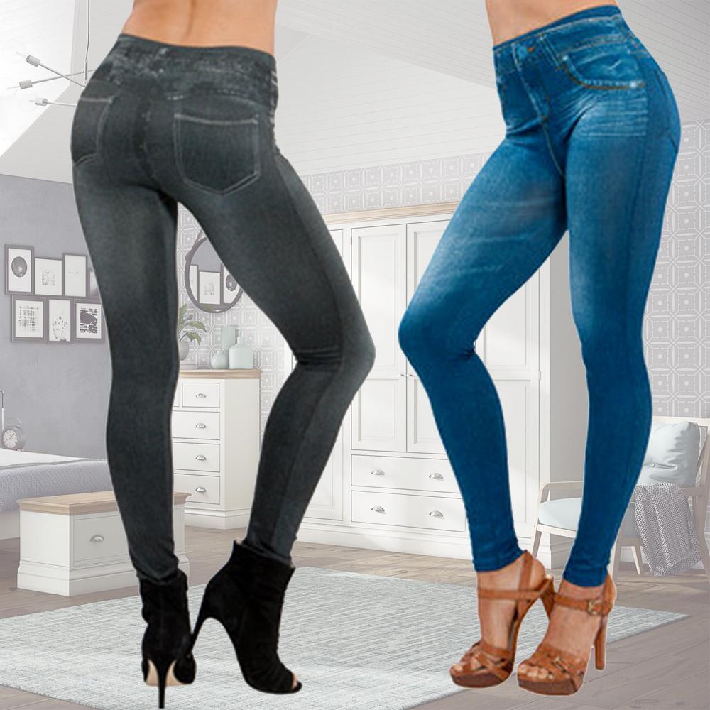 Elastische Slimming Jeans-Leggings