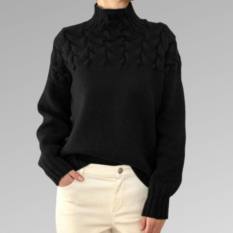 Mabel - Eleganter Pullover aus Zopfstrick