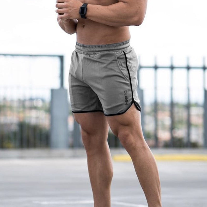 Einfarbige Sportshorts mit Monogramm für Herren