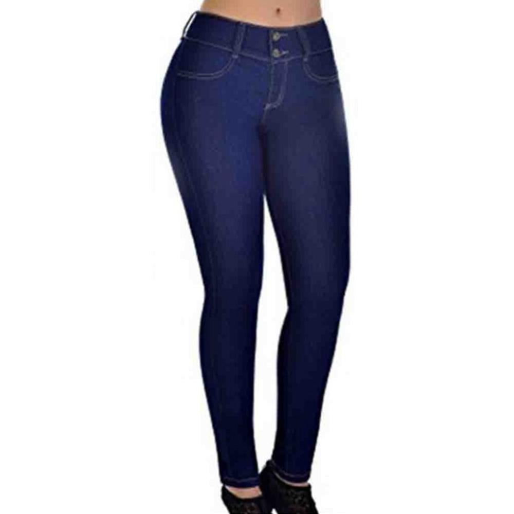 Elastische Jeanshose mit hoher Taille