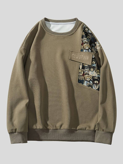 Terry – stylisches sweatshirt mit bärenmuster für herren