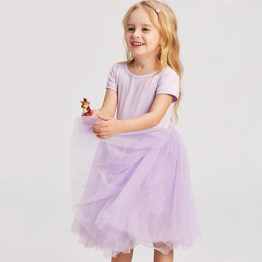 Kinder Spitze Mesh Tanzkleid