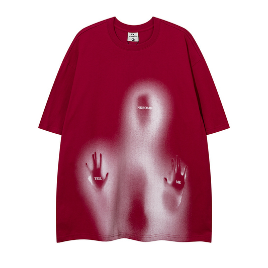 "Depressed Fuzzy Shirt" - Oversize T-Shirt mit Print