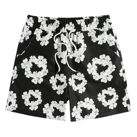 "WavePrint" - Sommer Shorts mit elastischer Taille