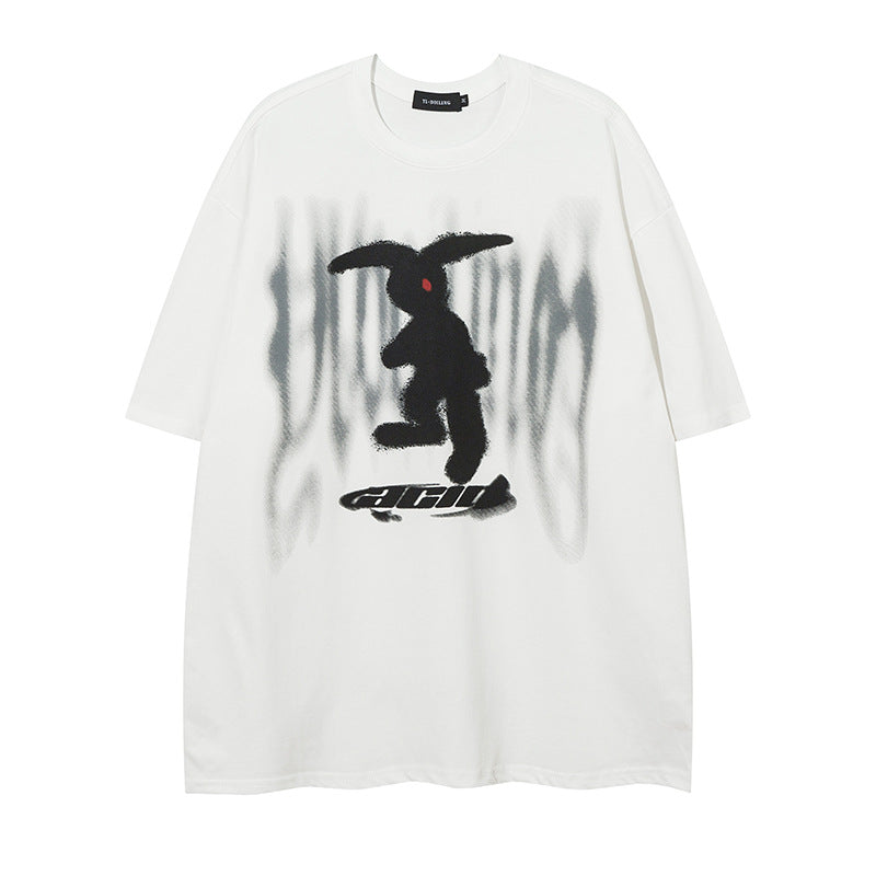 "Acid Bunny" - Oversize T-shirt mit Print