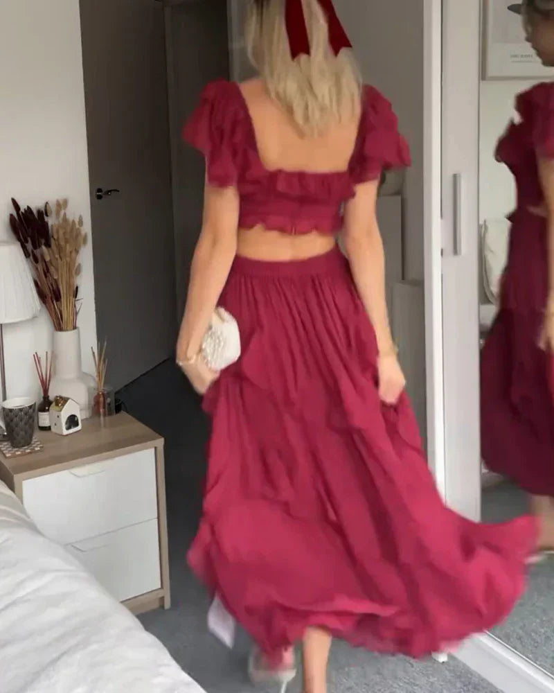 MECCA™ | KLEID MIT RÜSCHENAUSSCHNITT