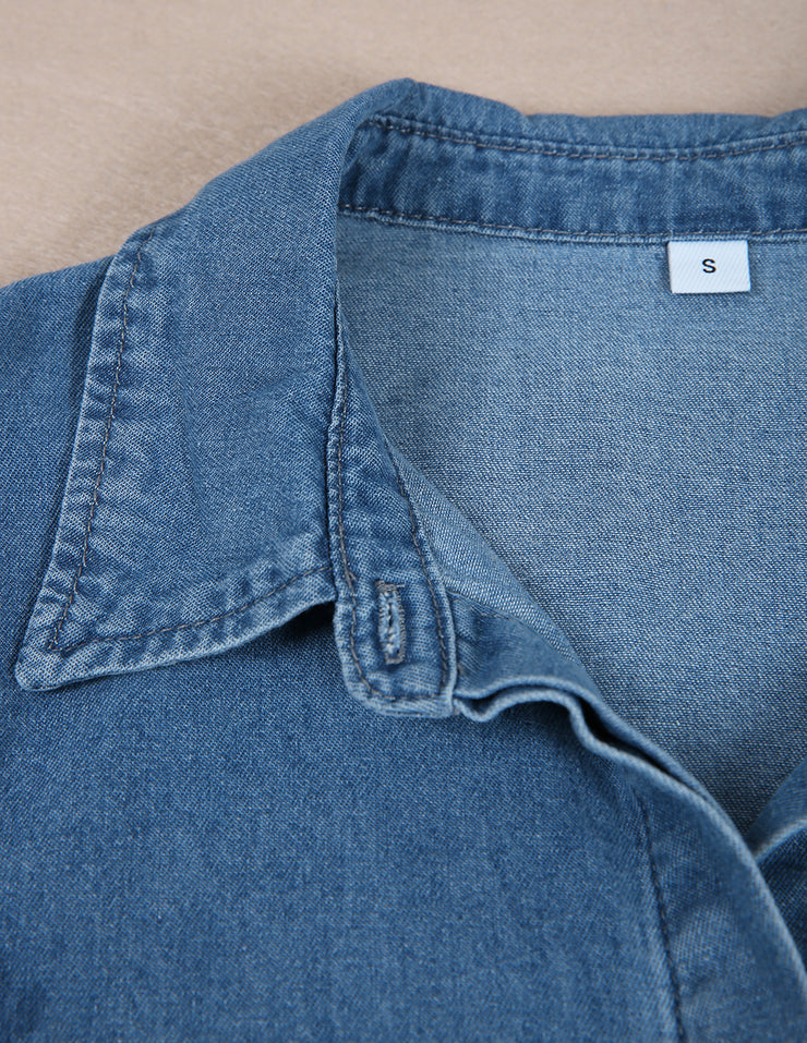 PureWear® - Übergroßes Midikleid mit Knopfleiste aus Chambray Denim