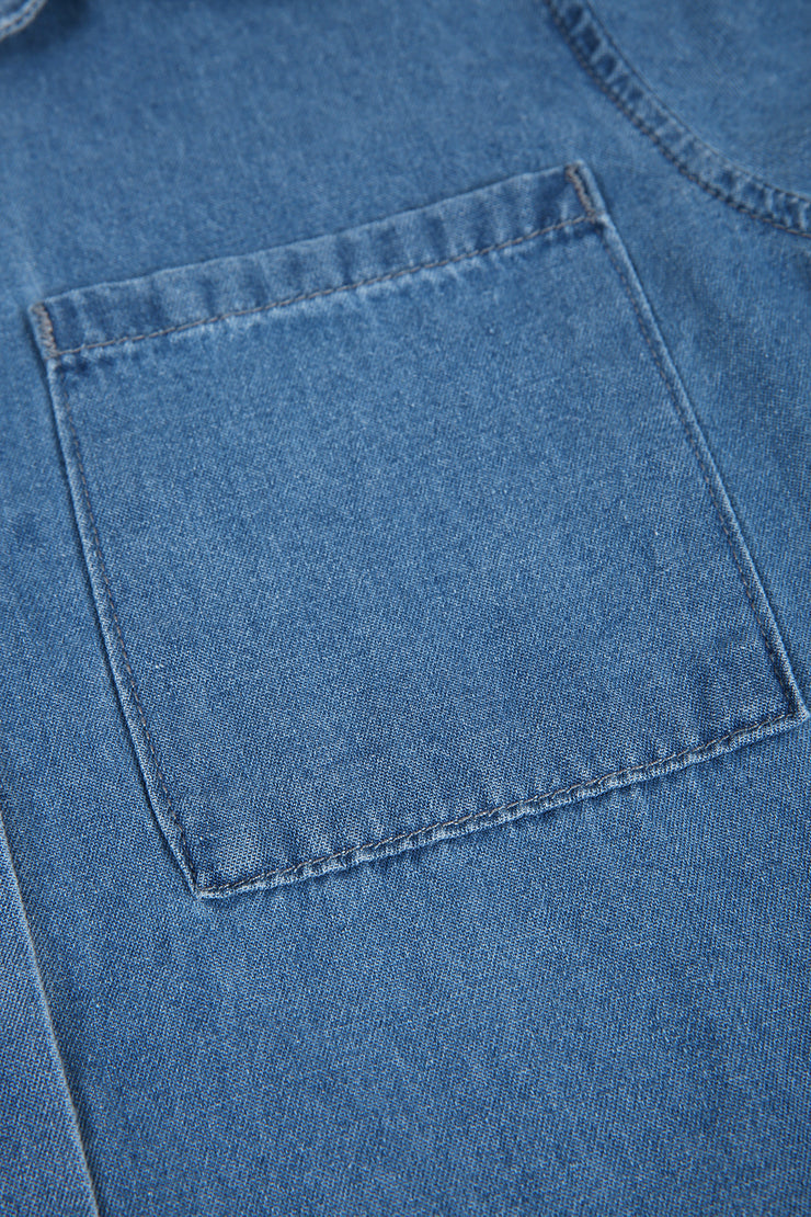 PureWear® - Übergroßes Midikleid mit Knopfleiste aus Chambray Denim