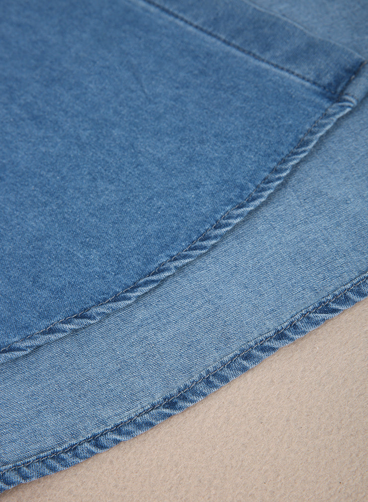 PureWear® - Übergroßes Midikleid mit Knopfleiste aus Chambray Denim