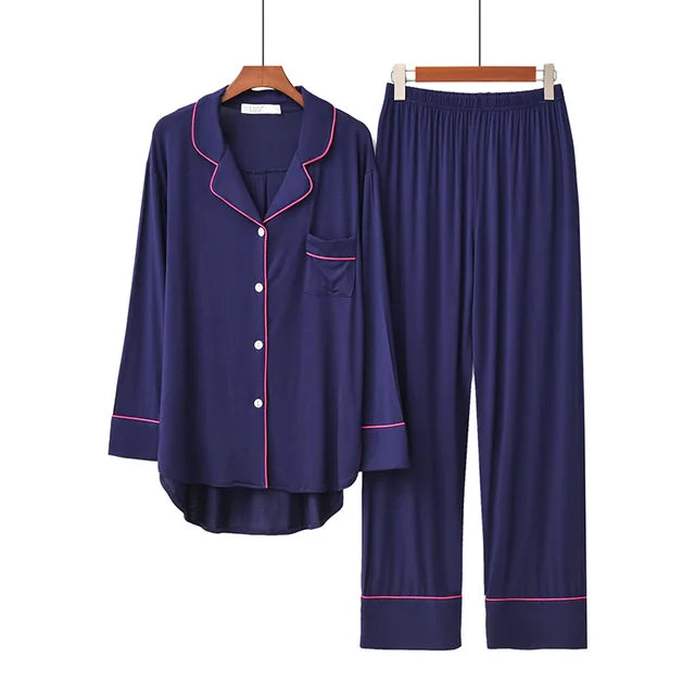 Zady | Solide Modal Lose Atmungsaktive Pyjama Sets