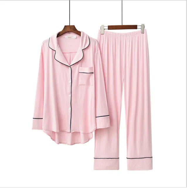 Zady | Solide Modal Lose Atmungsaktive Pyjama Sets