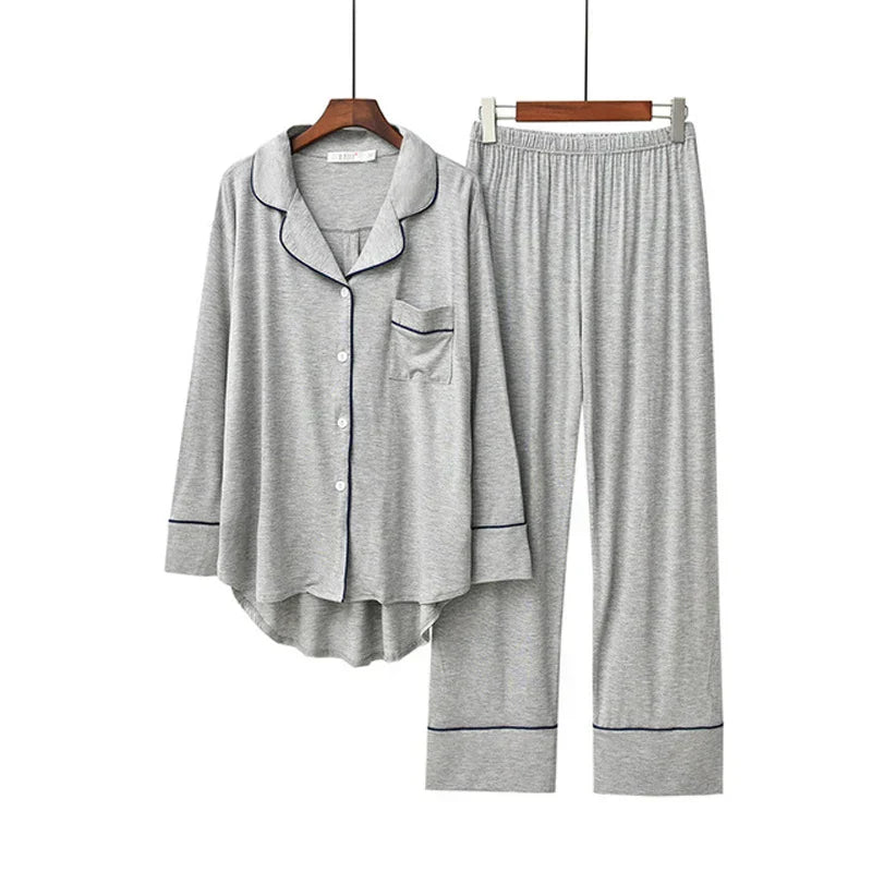 Zady | Solide Modal Lose Atmungsaktive Pyjama Sets