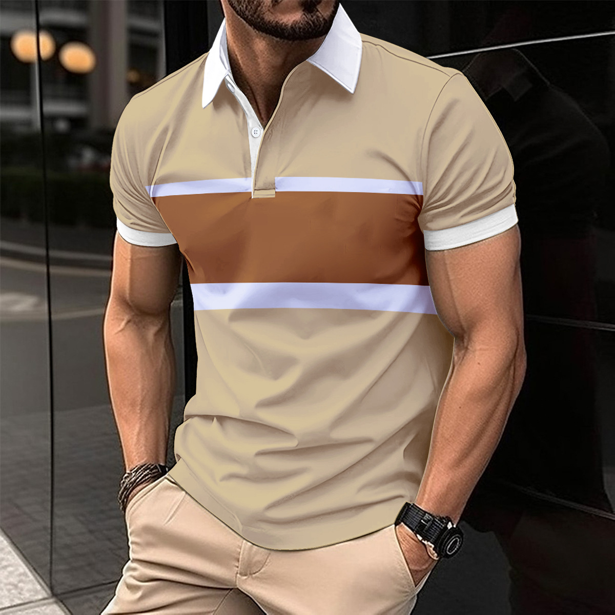 Louis Gestreiftes Polo Shirt