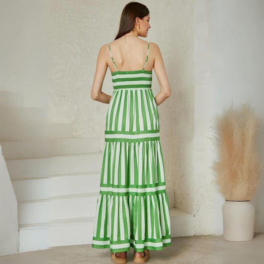 Emilia - Maxi-Kleid mit Rüschen und Spaghettiträgern