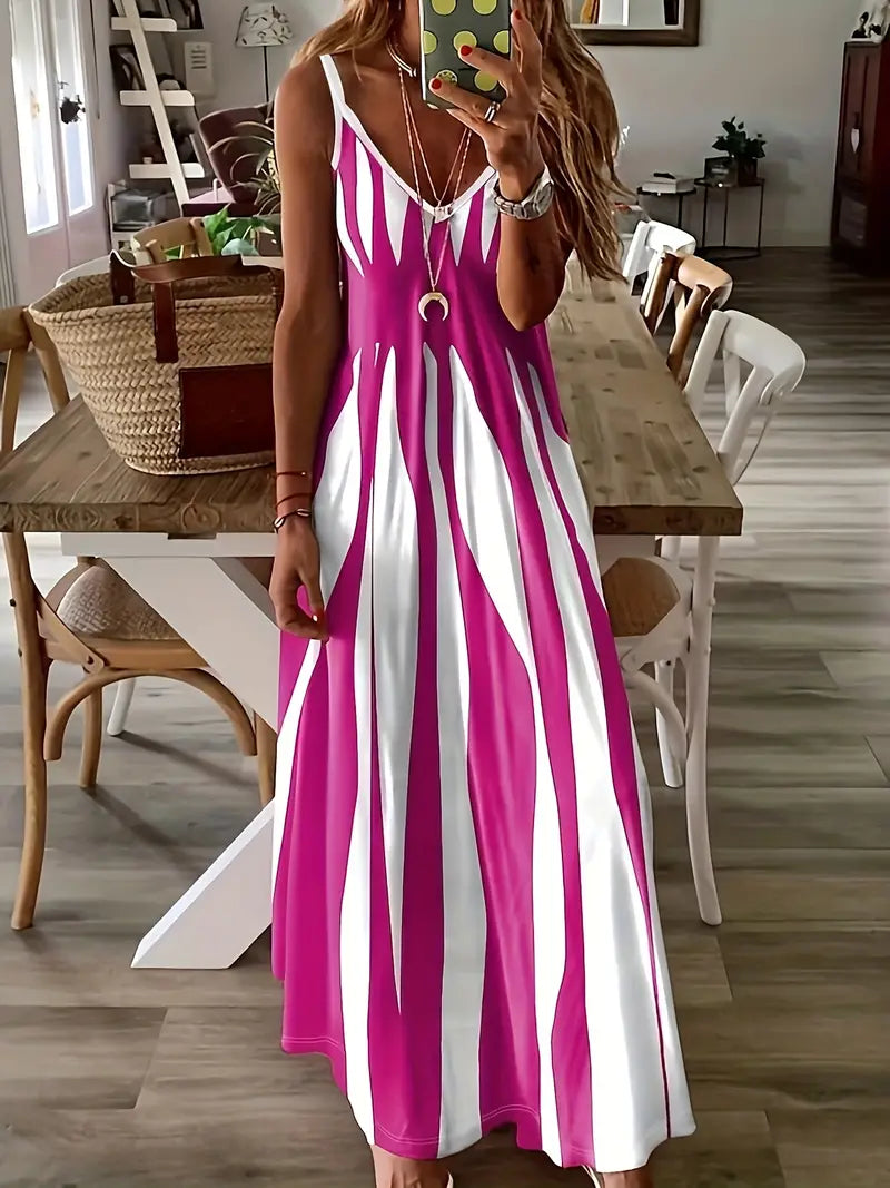 Brooklyn – maxikleid mit abstraktem print