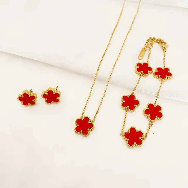 Lilianna | Fünf-Blatt-Blumen-Schmuck-Sets