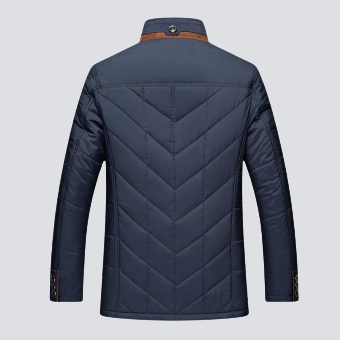 Winterjacke mit Stehkragen Blau - Leo