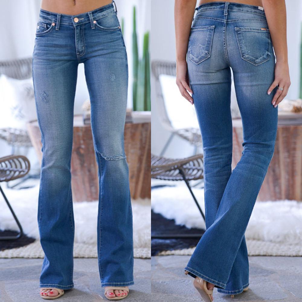 70s Elatische Hip-up Jeans