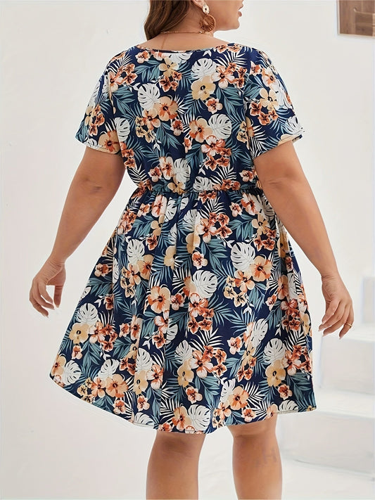 Weißes Florales Sommerkleid - Lara