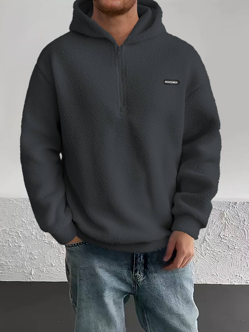 Xavier – stylischer pelz-hoodie für herren