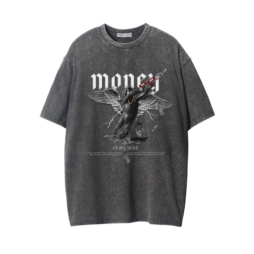 "The Money Angel" - Oversize T-shirt mit Print