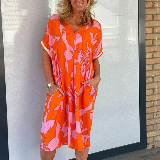 OrangeBlüte Kleid