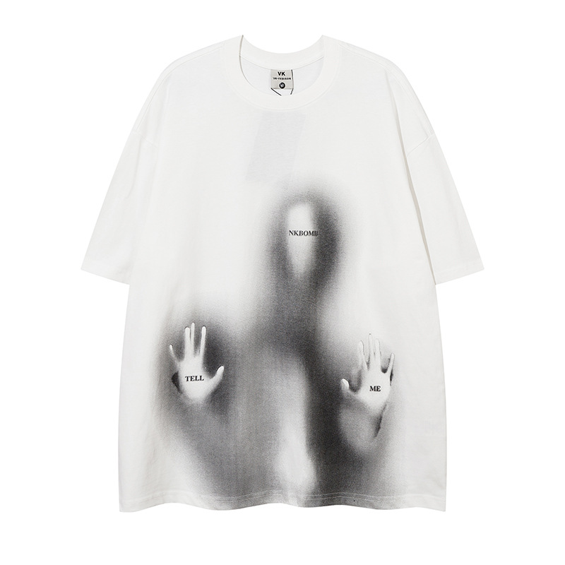 "Depressed Fuzzy Shirt" - Oversize T-Shirt mit Print