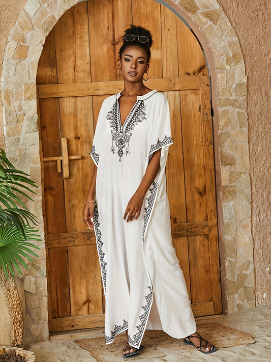 Weißes Maxi-Strandkleid - Elena