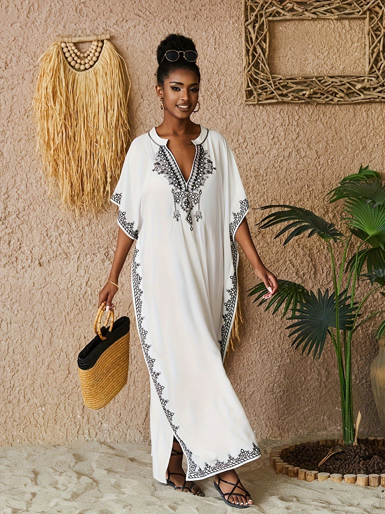 Weißes Maxi-Strandkleid - Elena