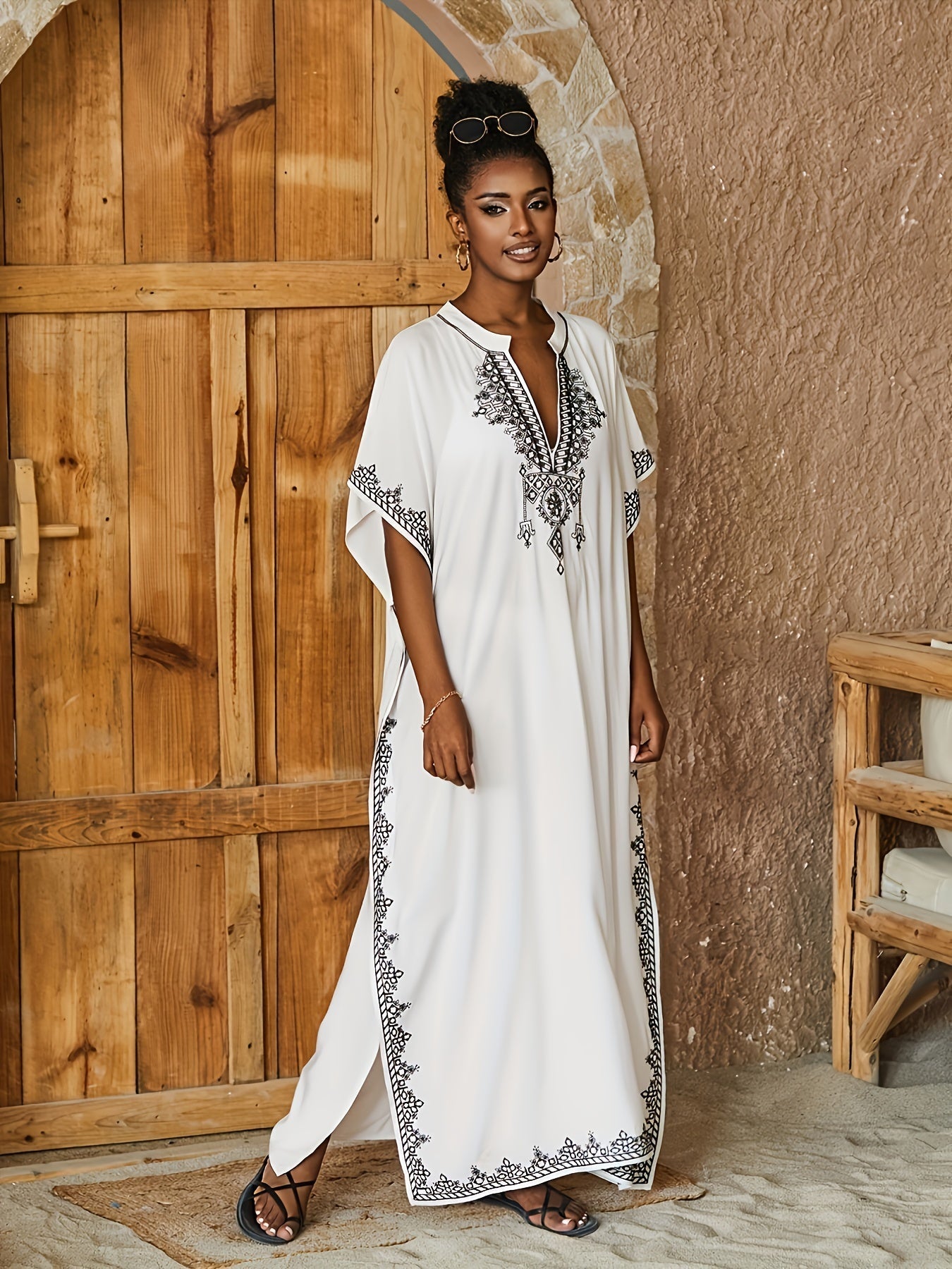 Weißes Maxi-Strandkleid - Elena