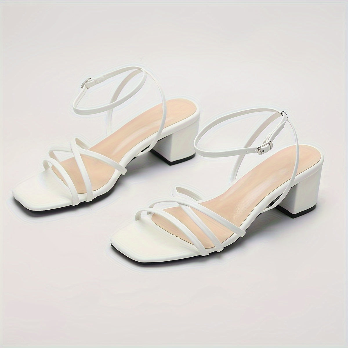 Zweifarbige Strappy-Sandalen - Nora