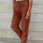 "Relaxed Line Trousers" - Lässige Frauen Leinenhose