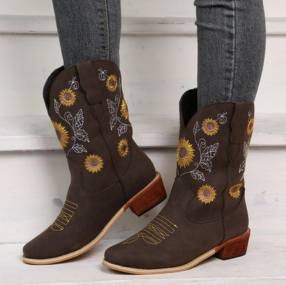 Kathy - Stylische Lederschuhe im Western Stil