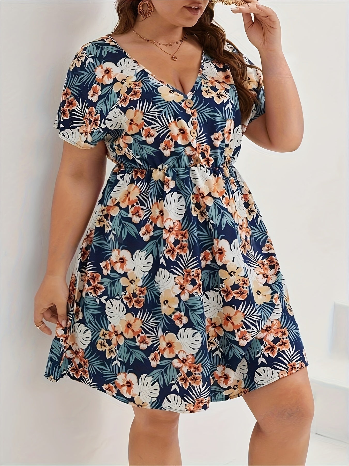 Weißes Florales Sommerkleid - Lara