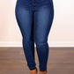 Plus Size Stretch-Jeans in Dunkelblau - Mia