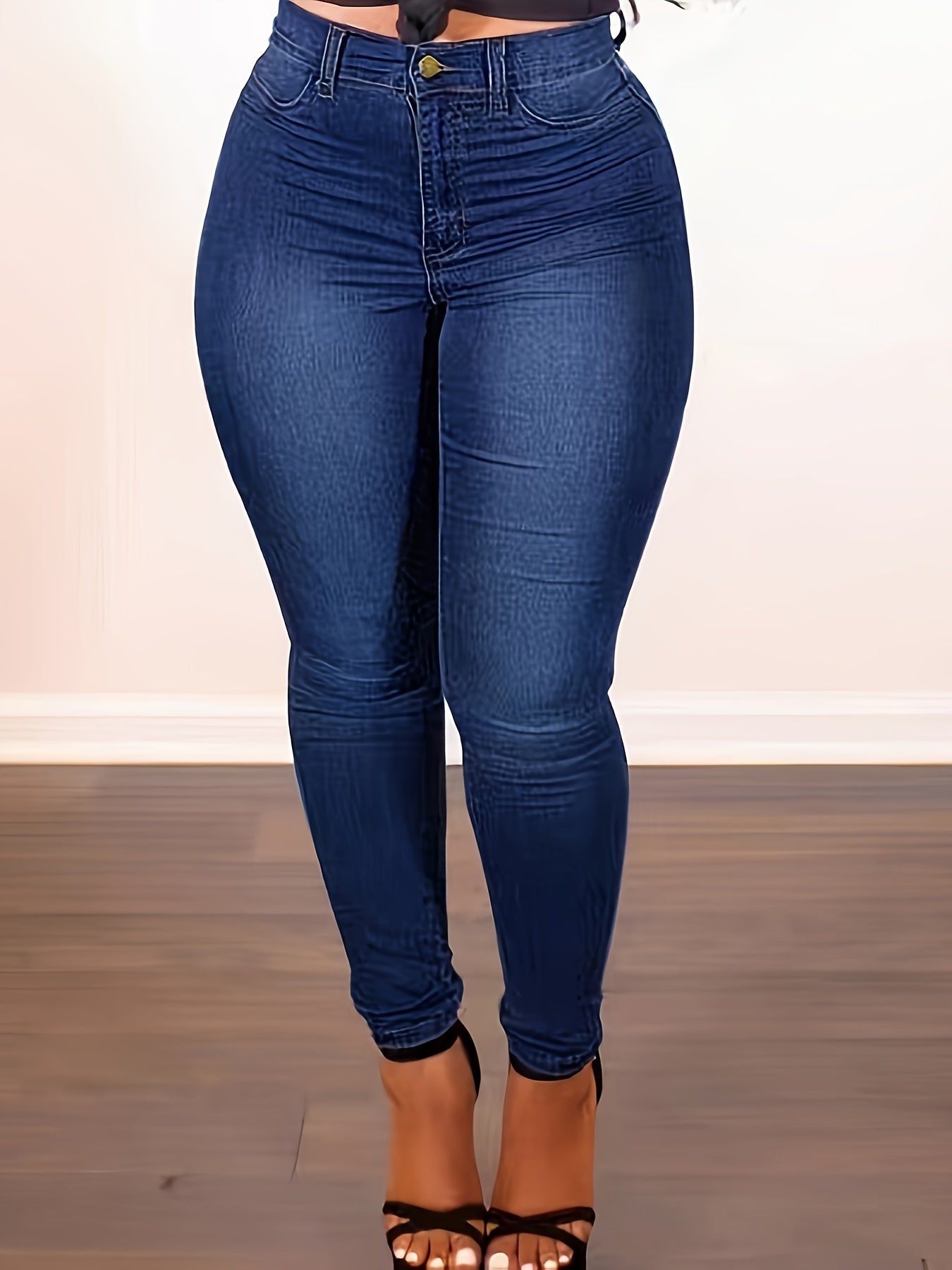 Plus Size Stretch-Jeans in Dunkelblau - Mia