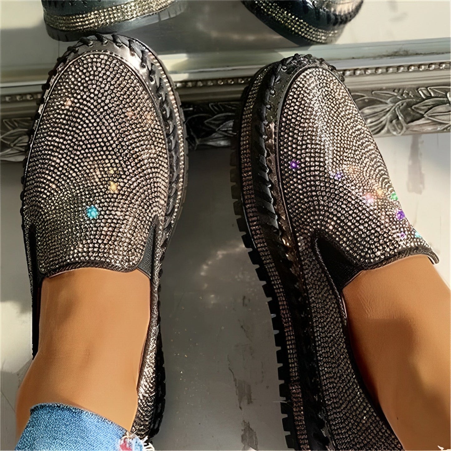 Candy Gem - Glitzernde Diamant-Loafer