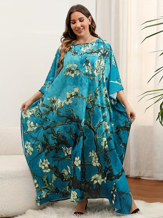 Türkises Seiden-Kaftan - Vanessa