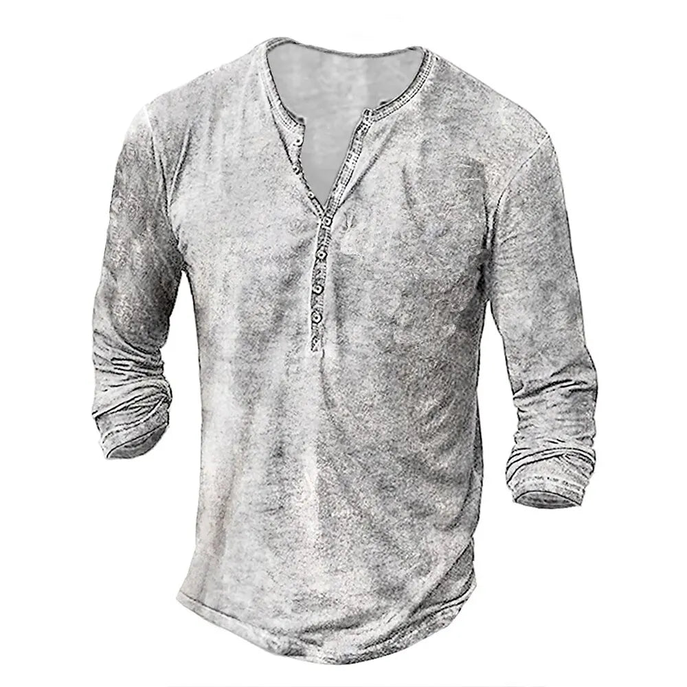 Noah – kragenloses langarmshirt für herren