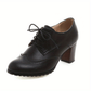 Schwarze Brogues High Heels - Sophia