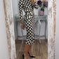 Figurbetontes Kleid mit geometrischem Print