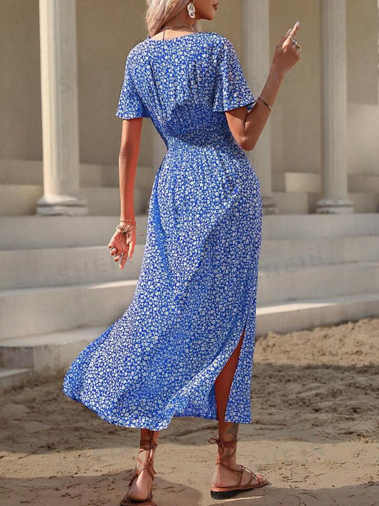 Himmelblau Maxikleid