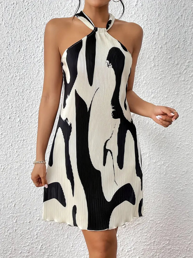 Penelope – ärmelloses kleid mit allover-print