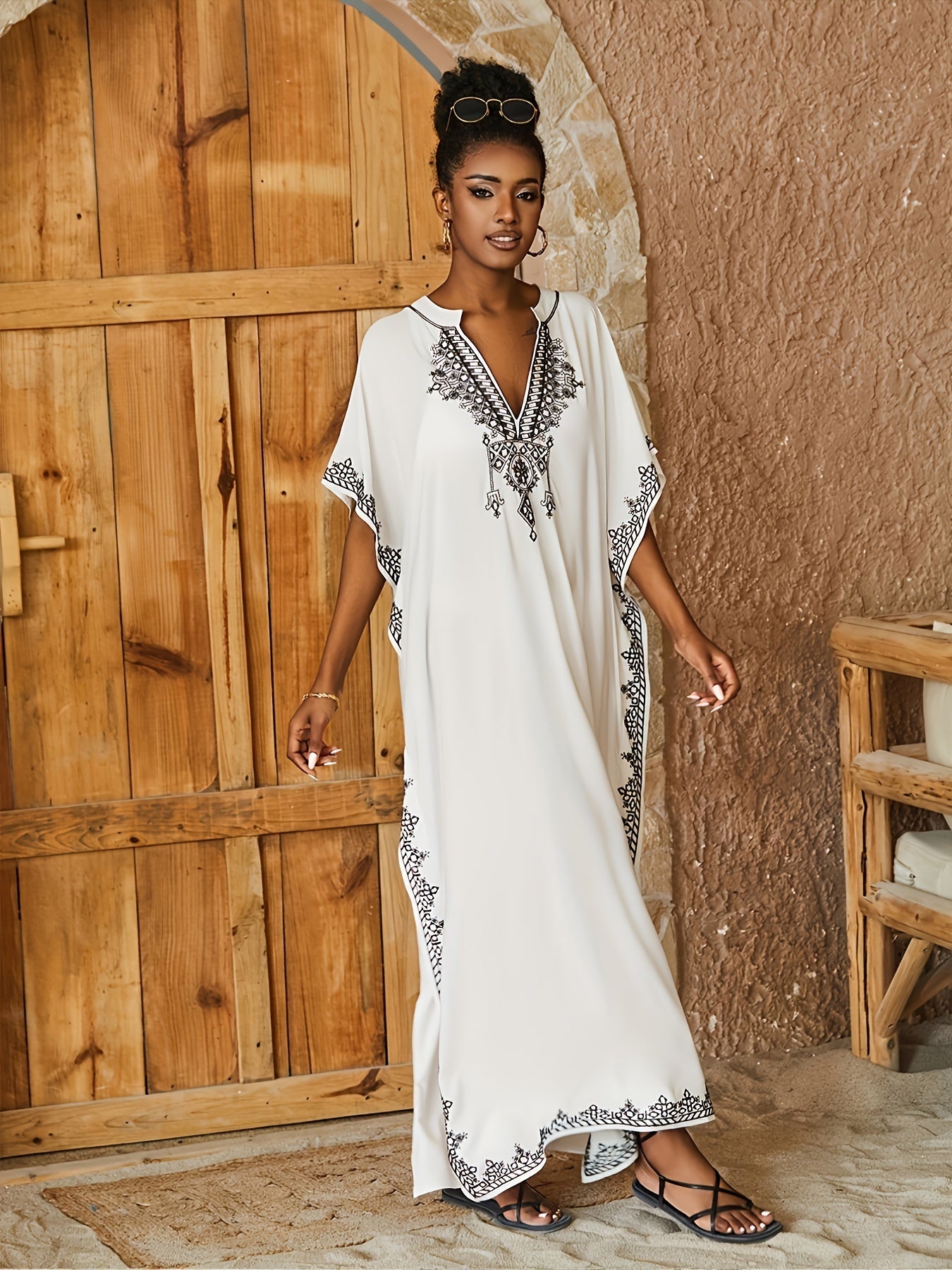 Weißes Maxi-Strandkleid - Elena